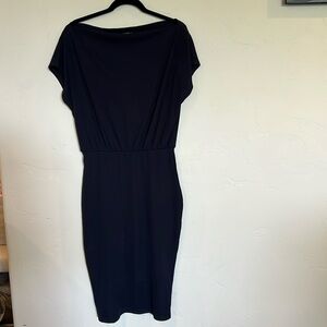 BTFBM navy wide-neck dress